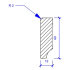 Sockelleiste massiv 40 x 12 mm parallel Eiche geölt