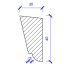 Eckstab Profil 21 Fichte 40 x 20 mm roh