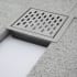 TERRAZZA Ablaufschacht komplett CrNi-Stahl mit Schlitzrost L 200 B 200 H 40 mm