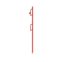 Lattenpfahl 2 Bügel geschlossen rot Länge 1360 mm Ø 20 mm