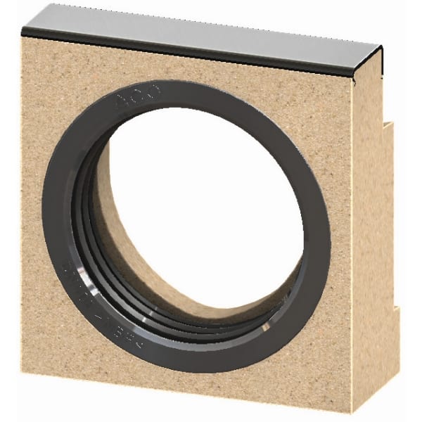 ACO SD100 Stirnwand für Rinnenende mit Auslauf DN100 mm zu Typ 0-thumbnail