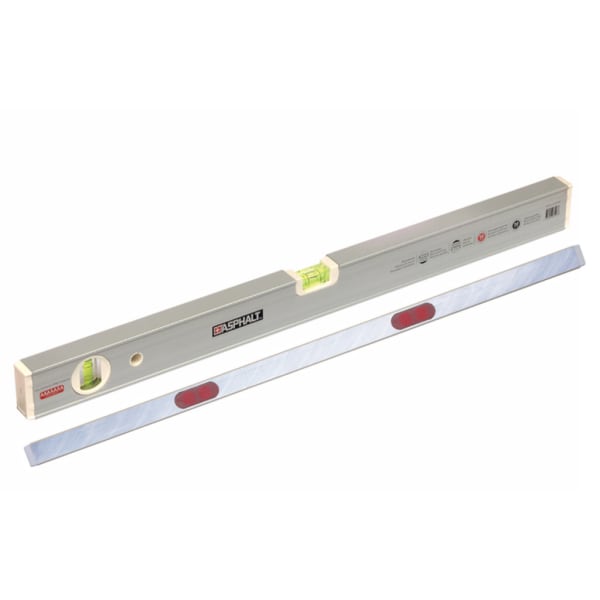 Wasserwaagen ALU "ASPHALT" A7-M, mit Magnete Länge mm: 1800, Profil mm: 50x22/24-thumbnail