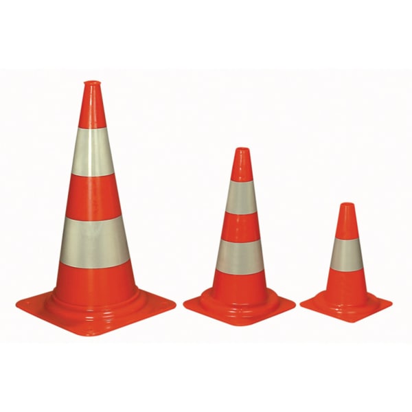 Verkehrskegel reflektierend "MOLAN" Höhe cm: 75, Fuss cm: 40/40-thumbnail