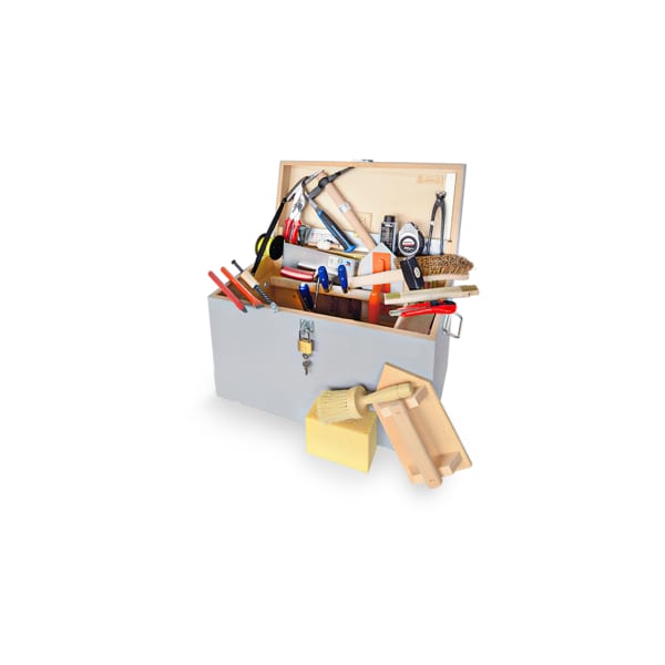 Maurer- Werkzeugkisten "Steinemann"  Gr.mm: 650/330/420, gefüllt, mit 35 Werkzeu-thumbnail