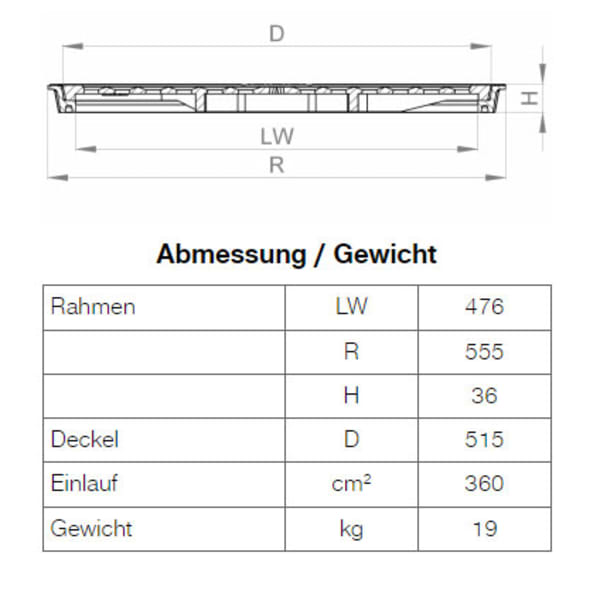 BGS Guss-Strassenrost gelocht Nr. 621-50 Schlüsselloch A15-thumbnail