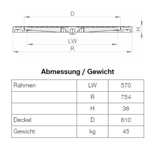 BGS Vollguss-Abdeckung Nr. 111-70 mit Handgriff A15-thumbnail