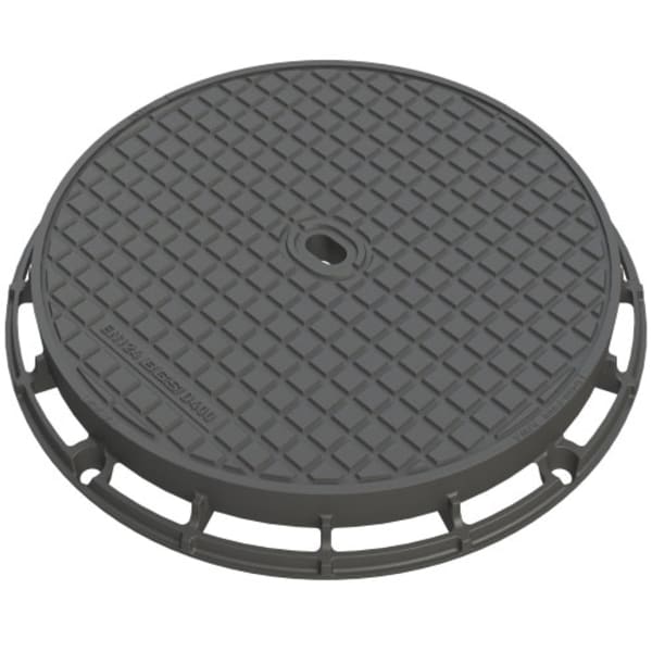 BGS Vollguss-Abdeckung Nr. 180-60 mit Pickelloch dämpfende Einlage D400-thumbnail