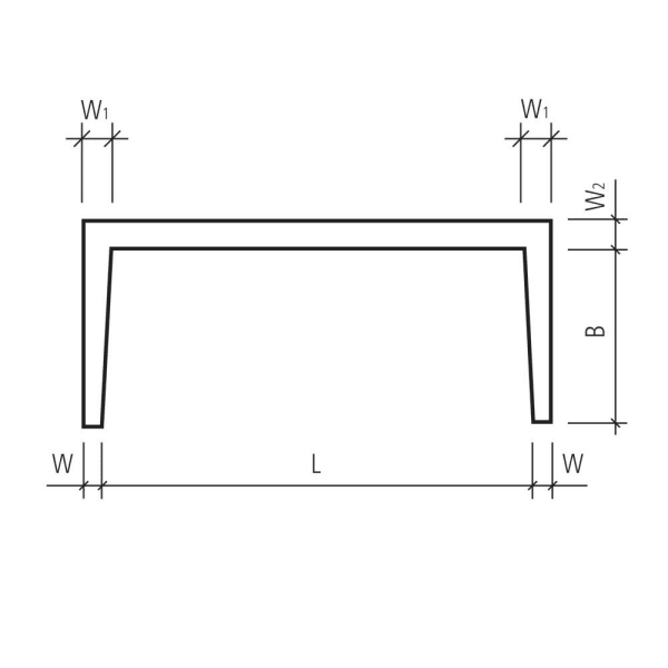 Schutzraumlichtschacht LW 80 x 70 bis 1 bar (atü) L 83 cm S 70 cm H 130 cm -thumbnail