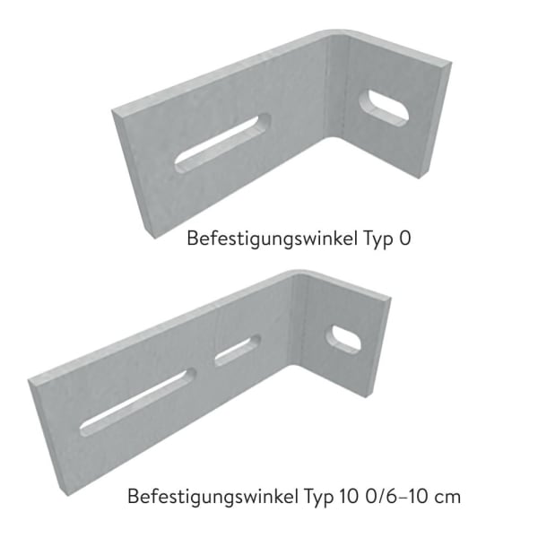 Lichtschachtbefestigungswinkel Typ 10 ohne oder mit Aussenisolation 6 - 10 cm -thumbnail