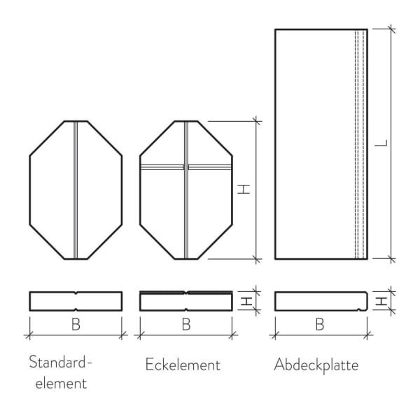 MURSEC Trockenmauerstein Abdeckplatte granit-grau gespalten L 100 B 25 H 8 cm-thumbnail