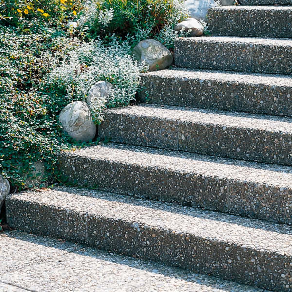 CASTELLO Blockstufe Sarina grau gewaschen stirnseitig gefast L 75 B 40 H 15 cm-thumbnail