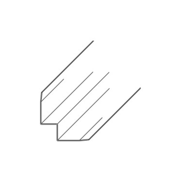 Inneneckblech Aluminium Nobilis Granite 622 Steghöhe 18 mm Länge 280 cm-thumbnail