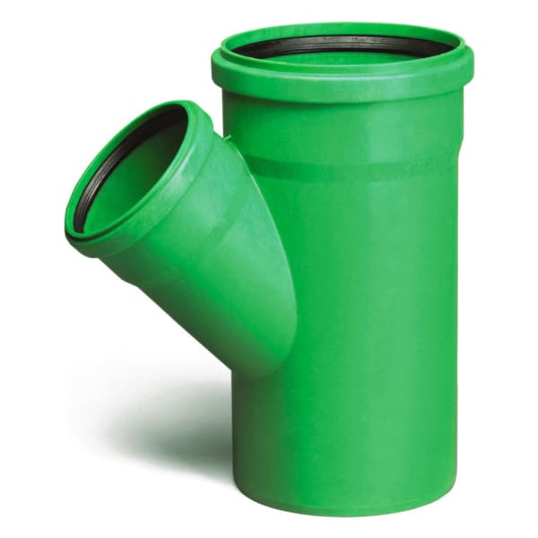 Rehau PP Abzweiger Ø 200/200 45° SN8 (grün)-thumbnail