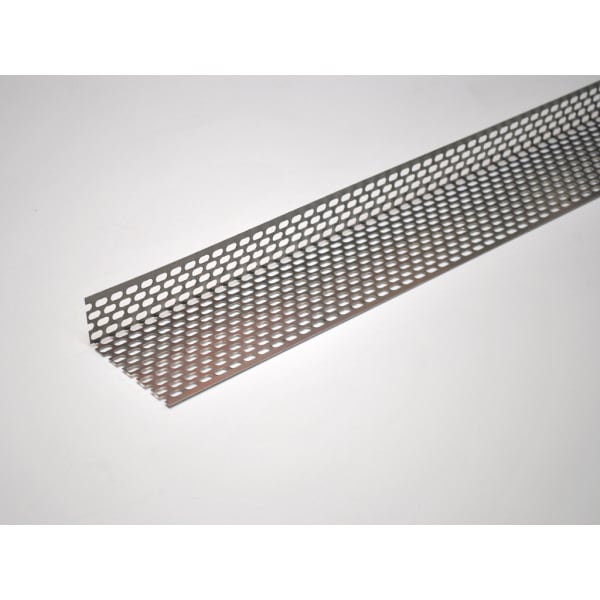 Fassadenentlüftungsgitter 70 x 30 mm Alu roh Länge 2.50 m Lochung Oval-thumbnail