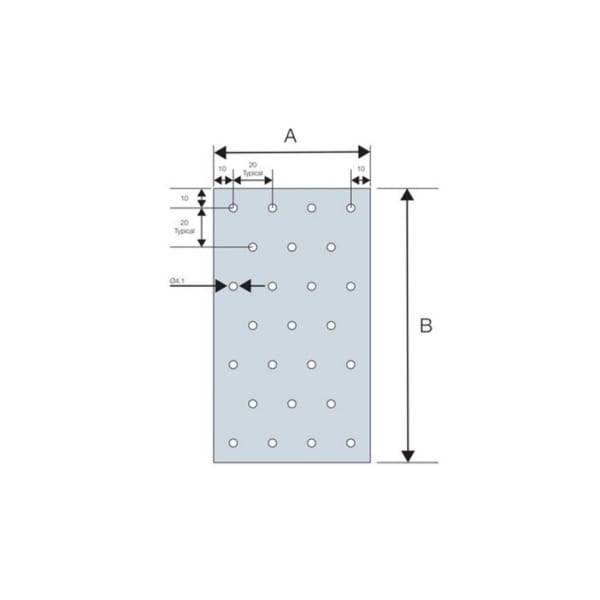 SST Lochblech Stahl feuerverzinkt 100 x 300 x 1.5 mm-thumbnail