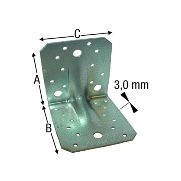 SST Winkelverbinder mit Rippen ABR105 105 x 105 x 90 x 3 mm-thumbnail