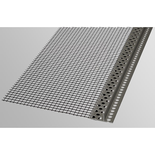 Steinfix Randabschluss-Profil h22 Netz grau gelocht 75 x 25 mm 2 m-thumbnail
