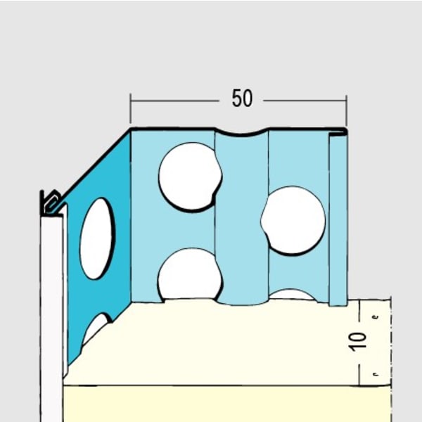 Protektor Kantenprofil 1061 PVC aussen 250 cm 10 mm -thumbnail
