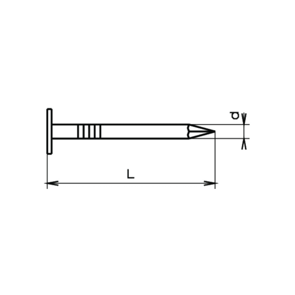 Dachpappenstifte Stahl feuerverzinkt 2.5 x 25 mm à 2.5 kg-thumbnail