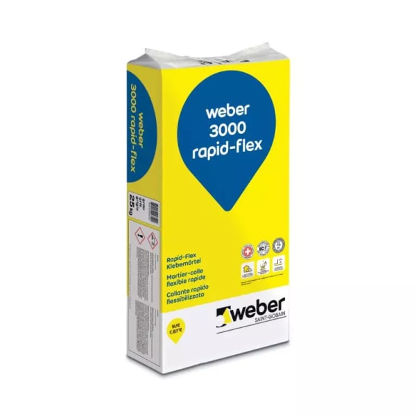 Weber 3000 Rapid-Flex Fliesenkleber Grau 25 kg-thumbnail