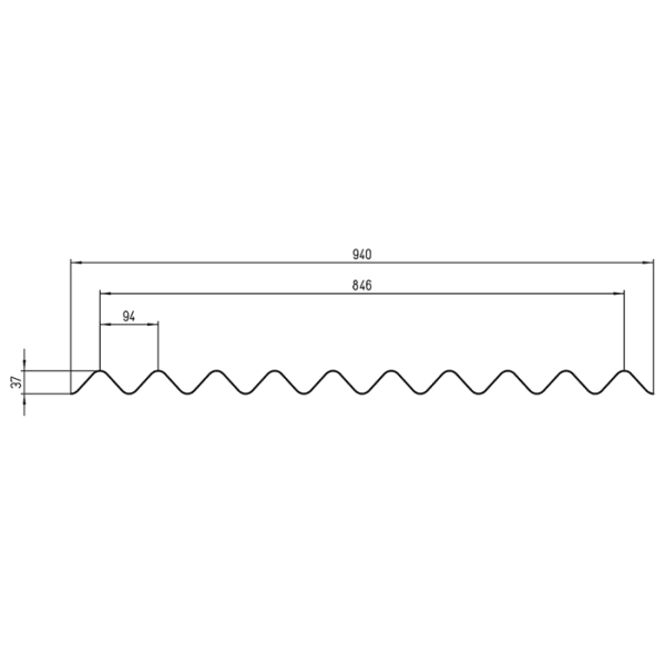 POLY-CLAIR Wellplatte natur Profil 95/37 550 g L 2 m B 950 mm-thumbnail