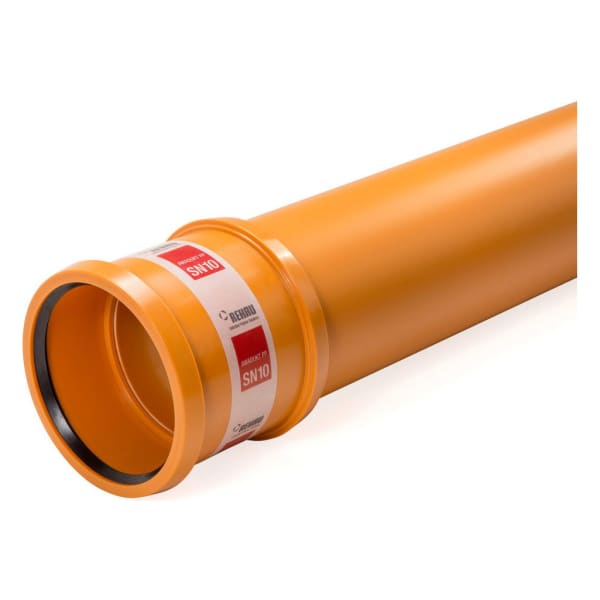 Rehau PP SN10 Rohr mit Steckmuffe Ø 160 6 m (orange)-thumbnail