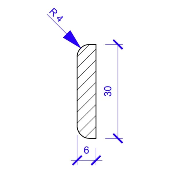Deckleiste Profil Fichte 14&nbsp;30 x 6 mm&nbsp; roh-thumbnail