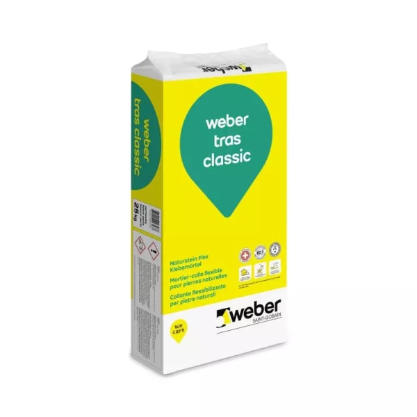 Weber tras classic Naturstein-Klebemörtel Perlweiss 25 kg-thumbnail