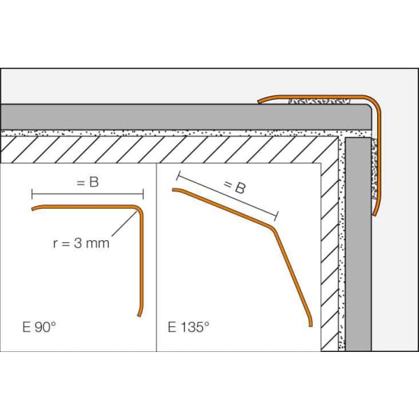 Schlüter Eck K32 Klebeprofil Edelstahl V2A 2,0 m-thumbnail
