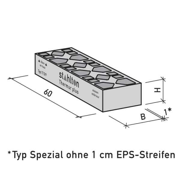 Stahlton Thermur plus  9/17,5/60 cm-thumbnail