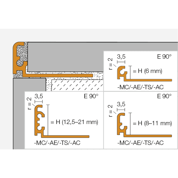 Schlüter Jolly MC 100 Messing verchromt 2,5 m-thumbnail