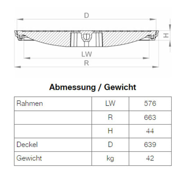 BGS Vollguss-Abdeckung Nr. 126-60 mit Handgriff geruchdicht C250-thumbnail