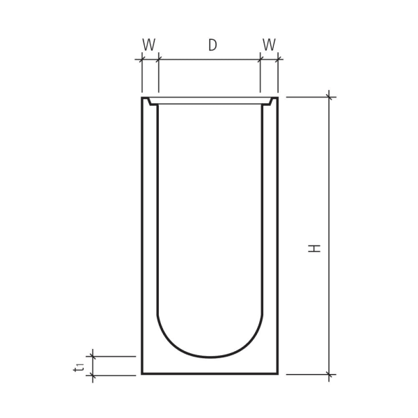 Strassenablauf ohne Aussparung D 70 cm H 185 cm ZH-thumbnail