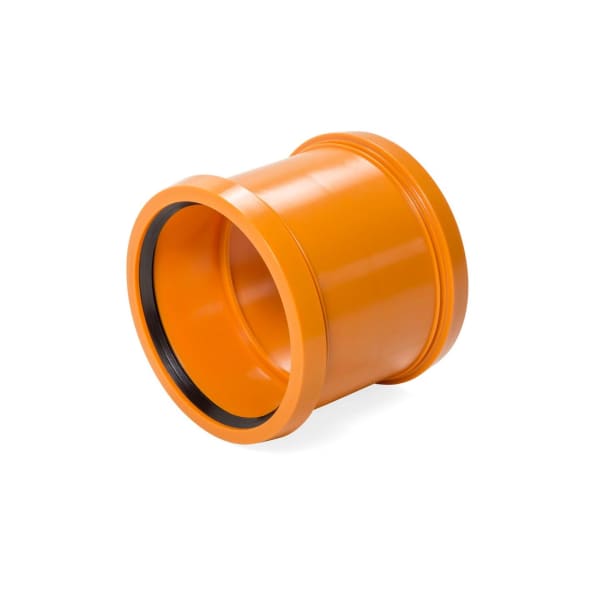 Rehau PP Doppelsteckmuffe Ø 500 (orange)-thumbnail