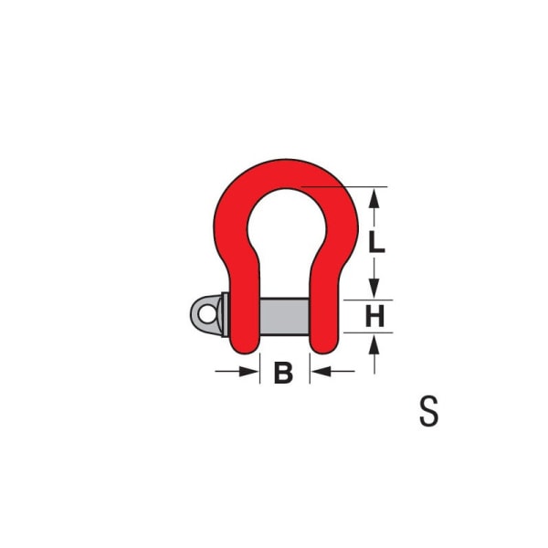 Zurrfix Schäkel geschweift Typ S95 1.1/8" WLL 9500 kg-thumbnail