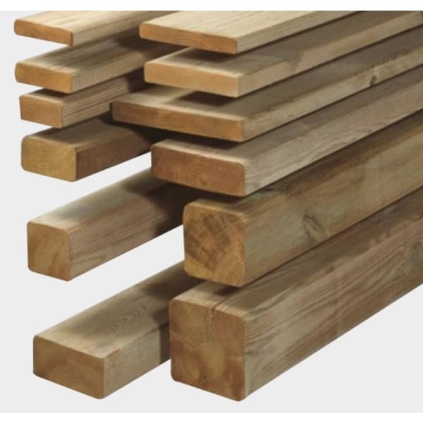 Konstruktionsholz Kiefer KDI grün glatt gehobelt 90 x 90 mm L 3000 mm-thumbnail