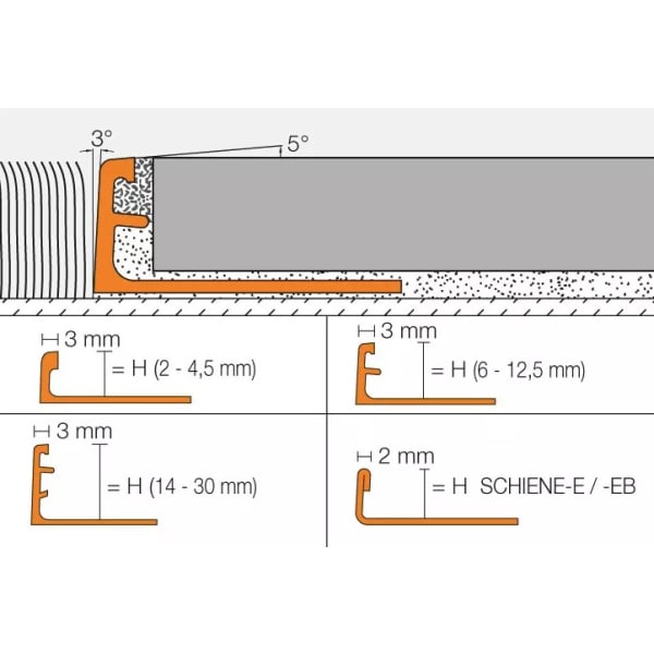 Schlüter Schiene AE 45 Alu natur matt eloxiert 2,5 m-thumbnail