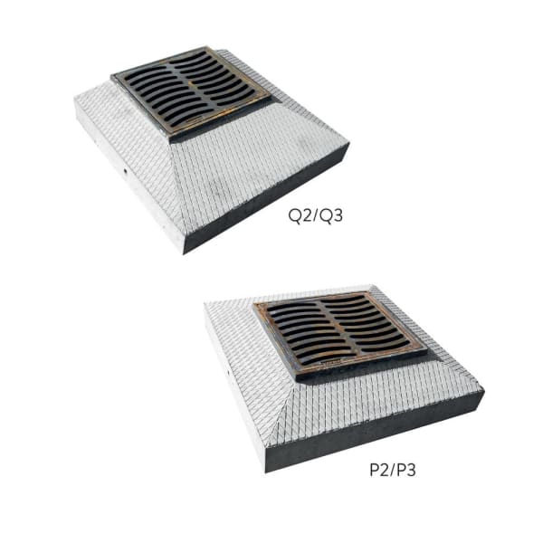 Schachtrahmen mit Rahmen Typ Q2 exzentrisch LW 425/485 mm B125 L 85 B 85 H 20 cm-thumbnail