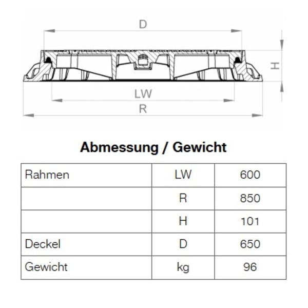 BGS Vollguss-Abdeckung Nr. 1516-60 V aufklappbar verriegelt E600-thumbnail