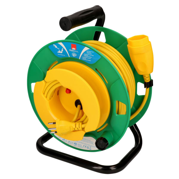 MAX HAURI MAXREEL Garten-Kabelrolle 1xT13 25 m schwarz grün gelb-thumbnail