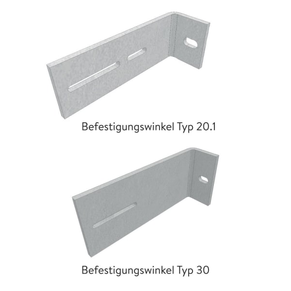 Lichtschachtbefestigungswinkel Typ 30 für Aussenisolation 18 bis 30 cm -thumbnail