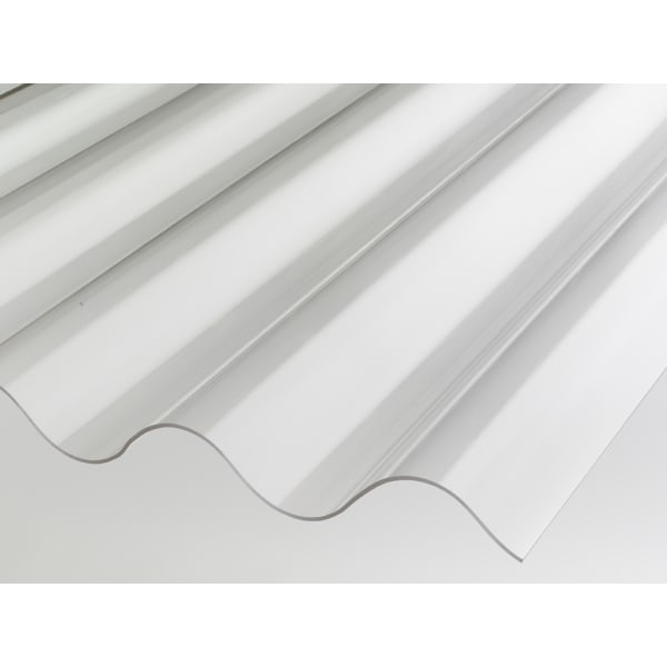 Acrylglas Wellplatte 3 mm glasklar Profil 177/51 L 2500 mm B 920 mm-thumbnail