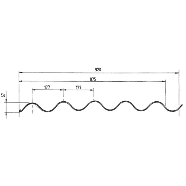 THERMONDA Profil 177/51 kristall Stegplatte 6 mm L 6 m B 920 mm-thumbnail
