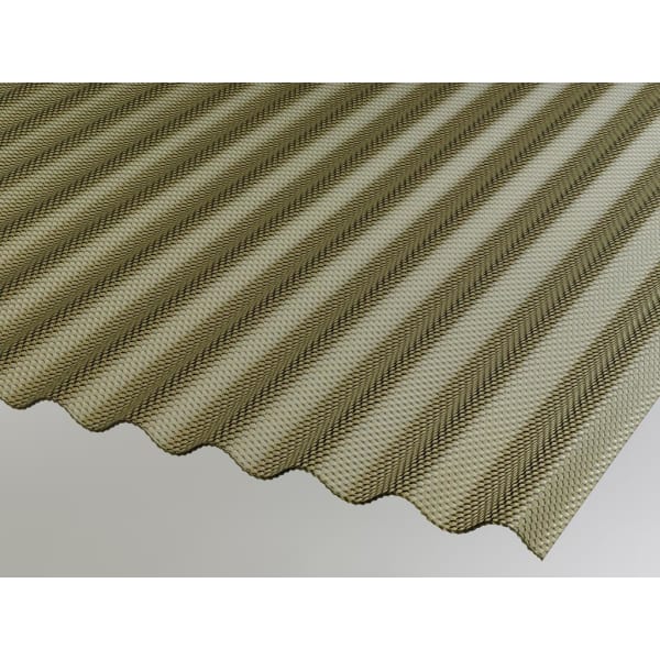 Acrylglas XT Wellplatte 3 mm Wabe braun Profil 76/18 L 5000 mm B 1045 mm-thumbnail