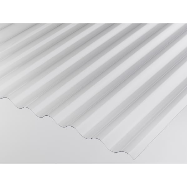 QUALEX Polycarbonat Wellplatte glasklar Profil 76/18 L 7 m B 1265 mm-thumbnail