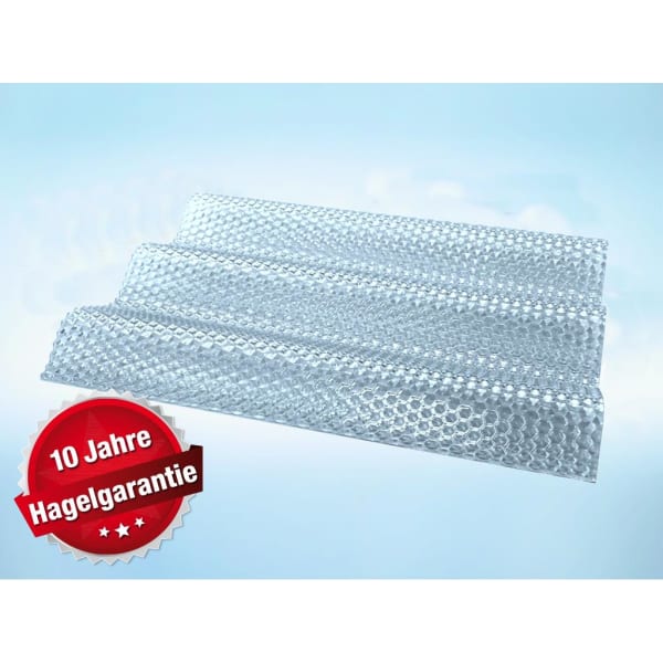 QUALEX Wellplatte ULTRA-RESIST 76/18 Wabe glasklar Stärke 2.8 mm 4 m B 1045 mm-thumbnail