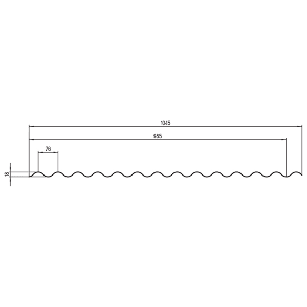 QUALEX Wellplatte ULTRA-RESIST 76/18 Wabe rauchbraun Stärke 2.8 mm 7 m B 1045 mm-thumbnail