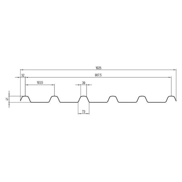 POLY-CLAIR Trapezwellplatte natur Profil SP 41 "SUPER" (breit) L 10 m B 1025 mm-thumbnail