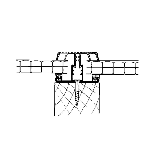 Alu Klemmprofil zu 20/25/32 mm mit PVC Deckleiste weiss Länge 7.0 m B 57 mm-thumbnail