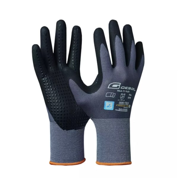 GEBOL Arbeitshandschuh Multi-Flexaus Nylon mit Nitril-Beschichtung Grösse 7-thumbnail